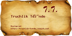 Truchlik Tünde névjegykártya