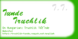 tunde truchlik business card